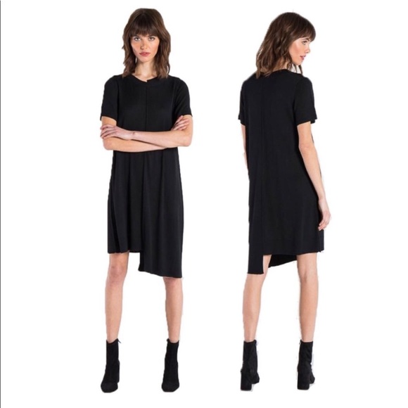 n:PHILANTHROPY Dresses & Skirts - N:PHILANTHROPY Asymmetric Black Sweater Dress 577xs